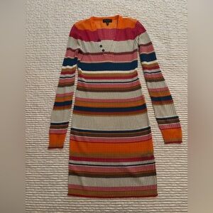 rag & bone Multicolor Striped Long Sleeve Dress